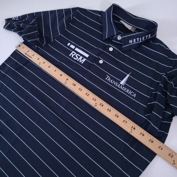 KJUS Zach Johnson Navy Masters Golf Pro Polo Tour Shirt Size S - Picture 4 of 9